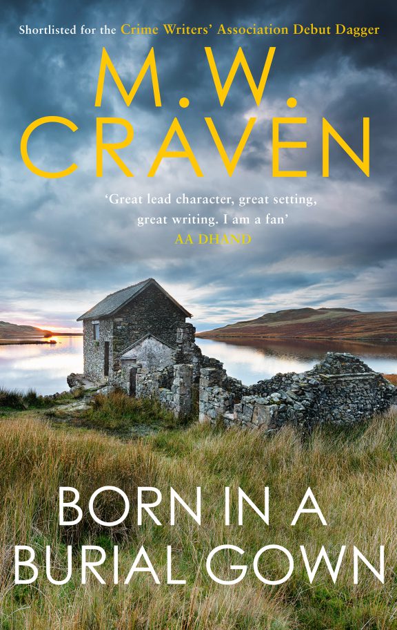 Book cover for Born in a burial gown by M W Craven