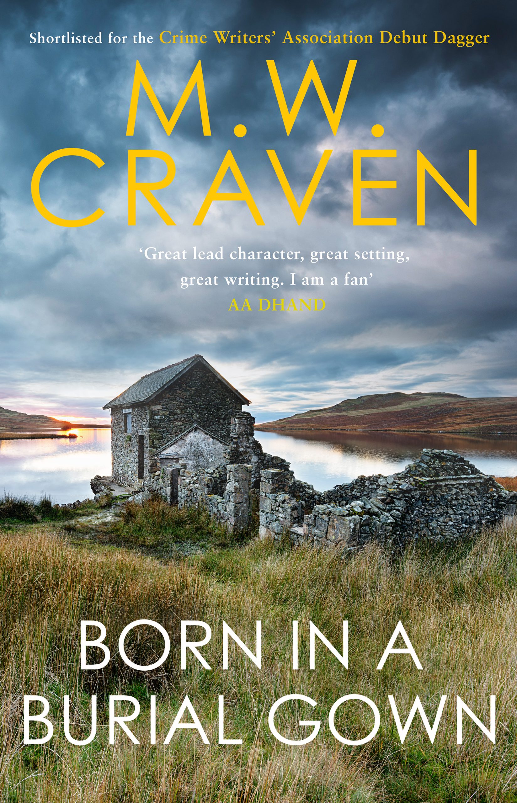 Book cover for Born in a burial gown by M W Craven